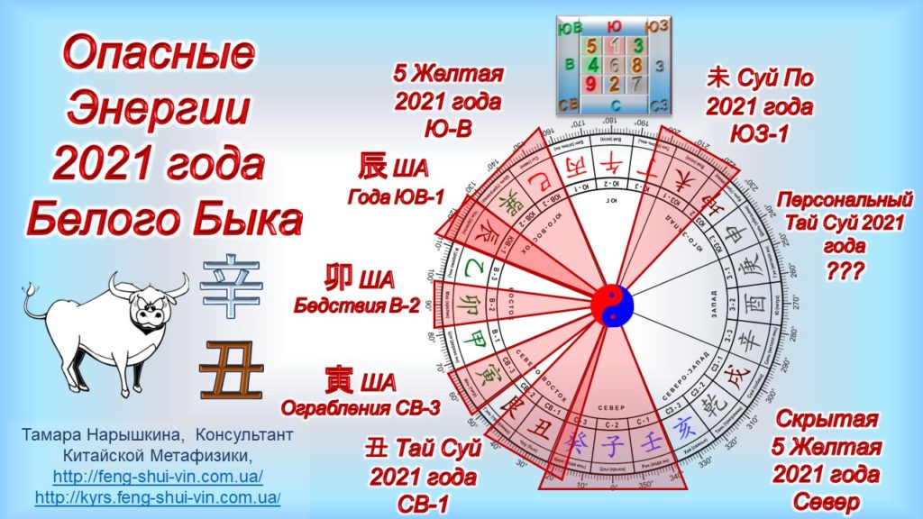 Опасные Энергии 2021 года Белого Быка